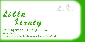 lilla kiraly business card